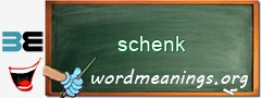 WordMeaning blackboard for schenk